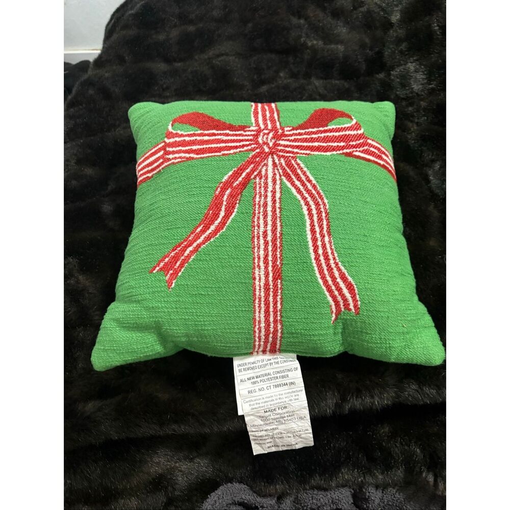 Target Threshold Woven Present Square Throw Pillow Christmas